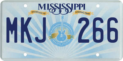 MS license plate MKJ266