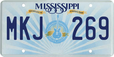 MS license plate MKJ269