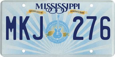 MS license plate MKJ276