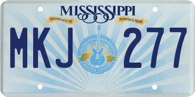 MS license plate MKJ277