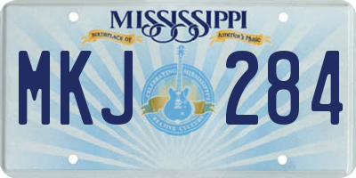 MS license plate MKJ284