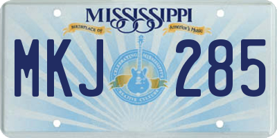 MS license plate MKJ285