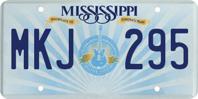 MS license plate MKJ295
