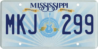 MS license plate MKJ299