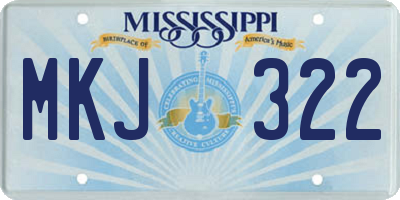 MS license plate MKJ322