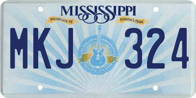 MS license plate MKJ324