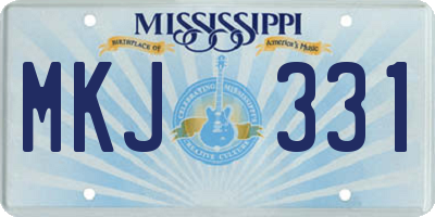 MS license plate MKJ331