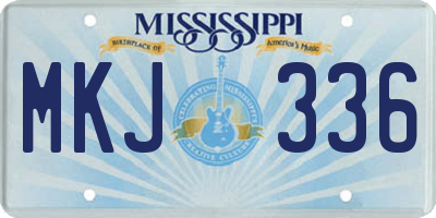 MS license plate MKJ336