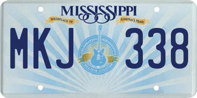 MS license plate MKJ338
