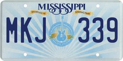 MS license plate MKJ339