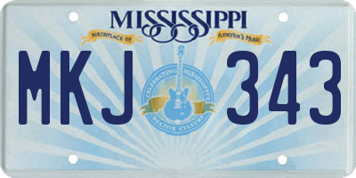 MS license plate MKJ343