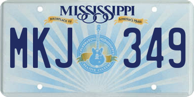 MS license plate MKJ349