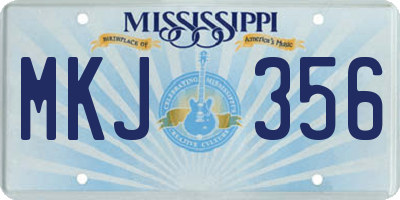 MS license plate MKJ356
