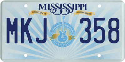 MS license plate MKJ358