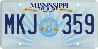 MS license plate MKJ359