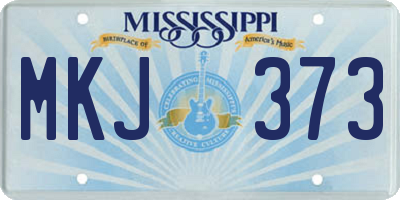 MS license plate MKJ373