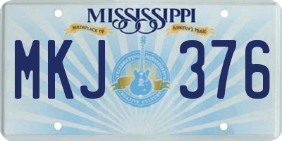 MS license plate MKJ376