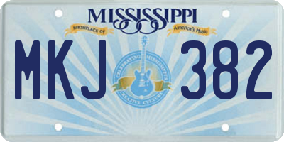 MS license plate MKJ382