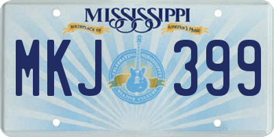 MS license plate MKJ399