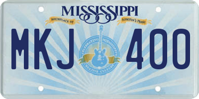 MS license plate MKJ400