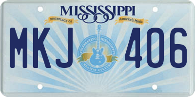 MS license plate MKJ406