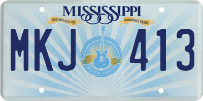 MS license plate MKJ413