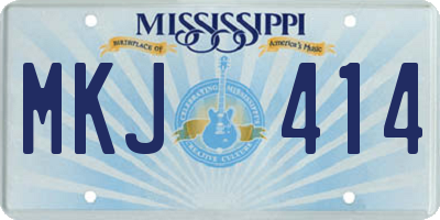 MS license plate MKJ414