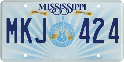 MS license plate MKJ424