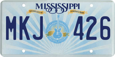 MS license plate MKJ426