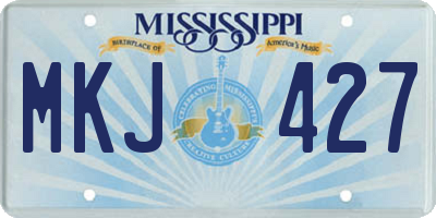 MS license plate MKJ427