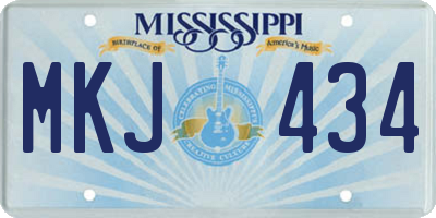 MS license plate MKJ434