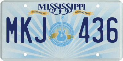 MS license plate MKJ436