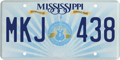 MS license plate MKJ438