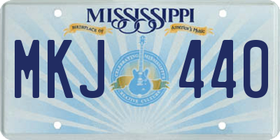 MS license plate MKJ440