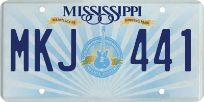 MS license plate MKJ441