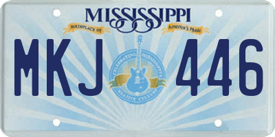 MS license plate MKJ446