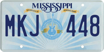 MS license plate MKJ448