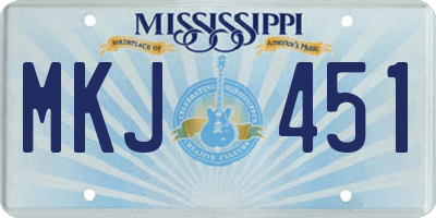 MS license plate MKJ451