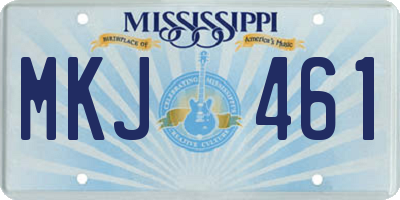 MS license plate MKJ461