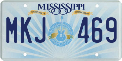 MS license plate MKJ469