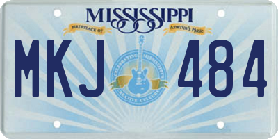 MS license plate MKJ484