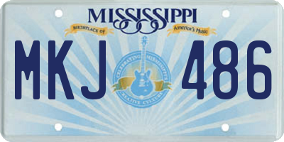 MS license plate MKJ486
