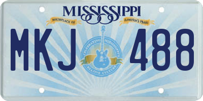 MS license plate MKJ488