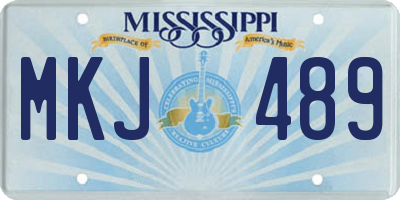 MS license plate MKJ489