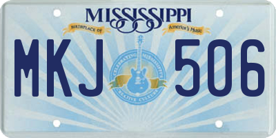 MS license plate MKJ506