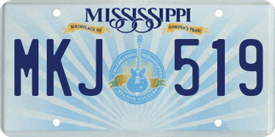 MS license plate MKJ519