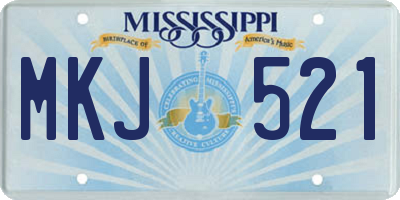 MS license plate MKJ521