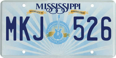 MS license plate MKJ526
