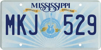 MS license plate MKJ529