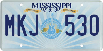 MS license plate MKJ530